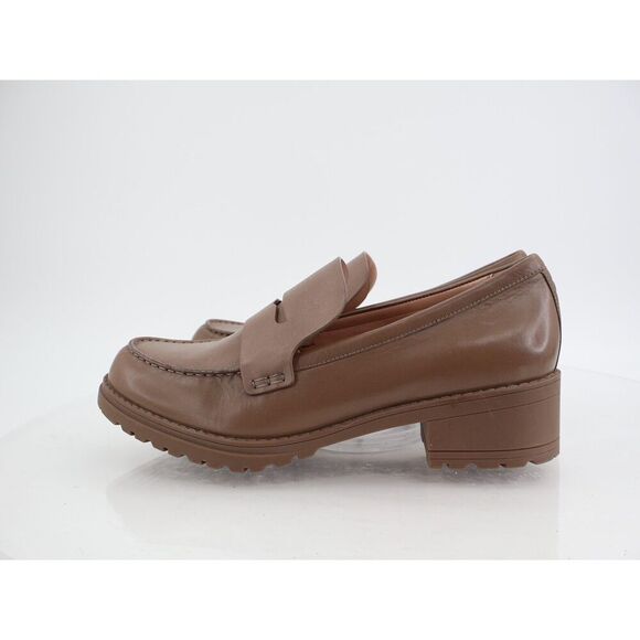 Cole Haan Camea Lug Penny Loafer SZ 11B Brown Leather Chunky Heel Slip On W28814 - Picture 6 of 13